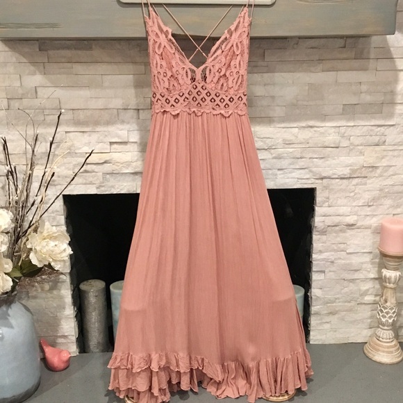 Free People Dresses & Skirts - FREE PEOPLE ROSE MAXI DRESS SIZE LARGE
